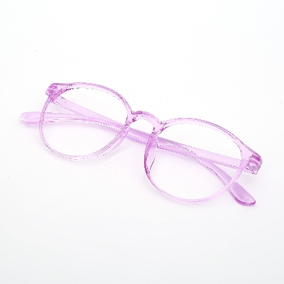 Picture of Stylish Purple Round Frame Blue Light Blocking Glasses