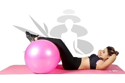 Picture of Peanut Ball Size 45x90 cm Shaped Swiss Stability Yoga Exercise Balance Ball for Kids Labor Birthing Physio Therapy Fitness Gym Workout Exercise Ball - Multicolor