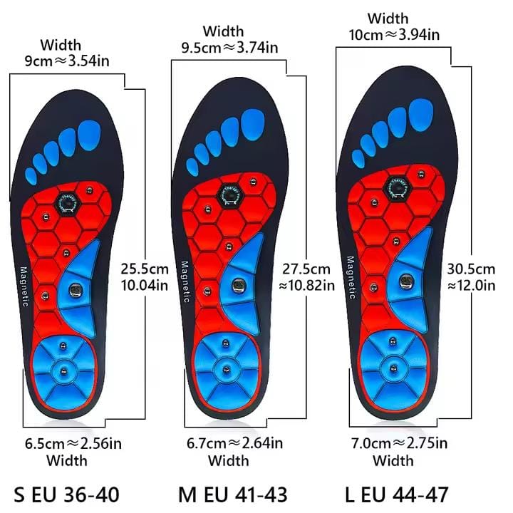 Picture of Magnetic Massage Insoles Acupressure Inserts Arch Support Orthopedic Acupressures Shoes Pads Relieve Tired for Men Women Unisex - Multicolor