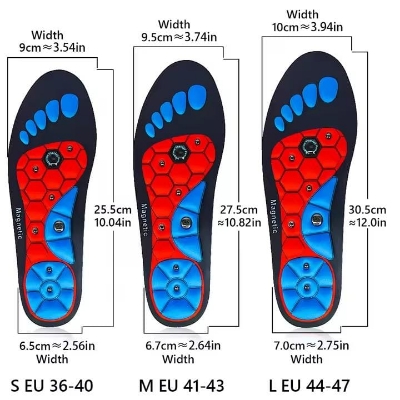 Picture of Magnetic Massage Insoles Acupressure Inserts Arch Support Orthopedic Acupressures Shoes Pads Relieve Tired for Men Women Unisex - Multicolor