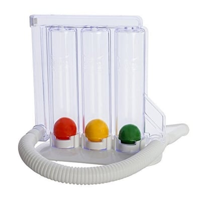 Picture of Three-ball Apparatus Vital Capacity Breathing Trainer Incentive Spirometer Lung Breathing Exerciser Rehabilitation Training - Multicolor