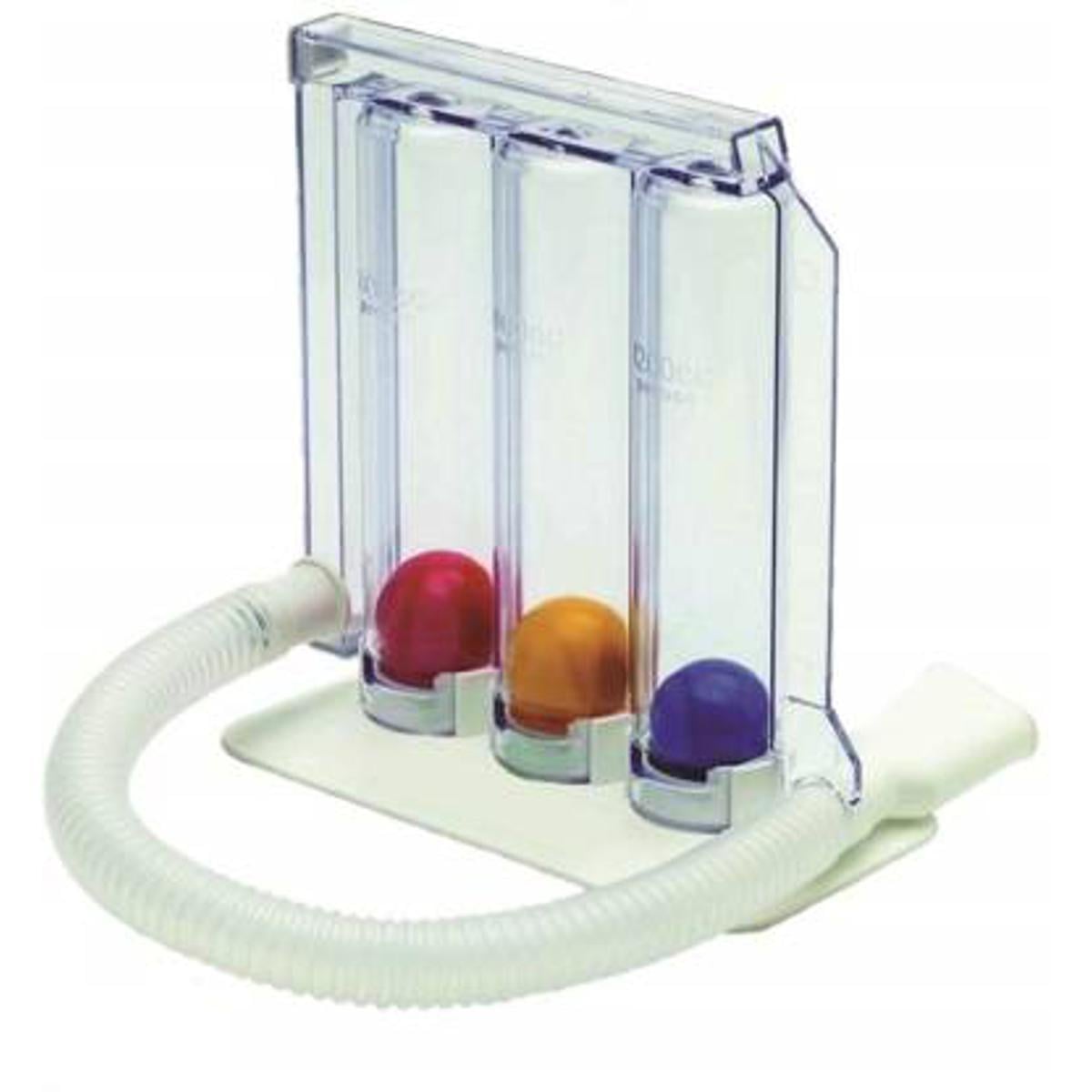 Picture of Three-ball Apparatus Vital Capacity Breathing Trainer Incentive Spirometer Lung Breathing Exerciser Rehabilitation Training - Multicolor