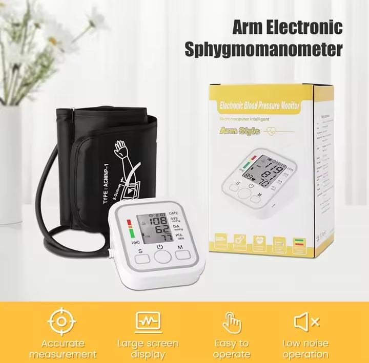 Picture of Medical Nebulizer Handheld Inhalator Mini Inhaler Silent Steam Nasal Humidifier + Blood Pressure Meter + Body Thermometer