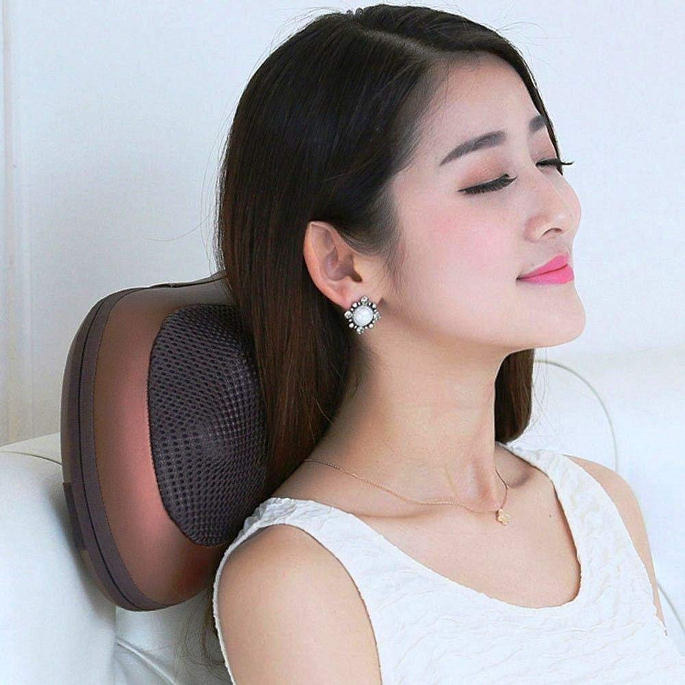Picture of Infrared Body Massage For Anti Stress Pain Relief with Relaxing Rolling Balls Massage With Vibration, Massage for Neck, Back, Shoulder, Pillow Massager For Office, Car, Full Body Massager - Multicolor
