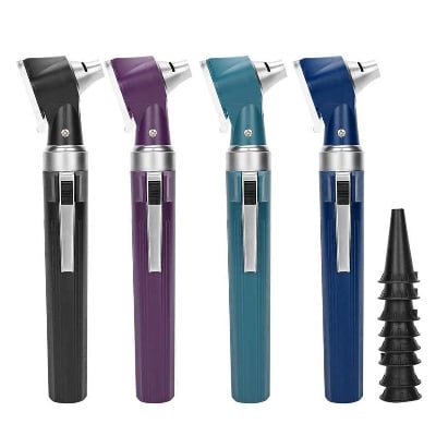 Picture of Professional Otoscope Diagnostic Kit Medical Home Doctor ENT Ear Care Endoscope LED Portable Otoscope Ear Cleaner with 8 Tips - Multicolor