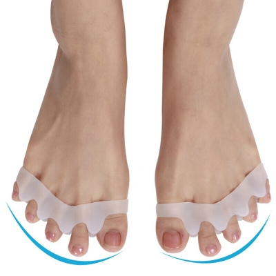 Picture of Silicone Gel Toe Separators, Toe Spacers Bunion, Hammer Toe Corrector Pain Relief Toe Straightener Achilles Stretcher