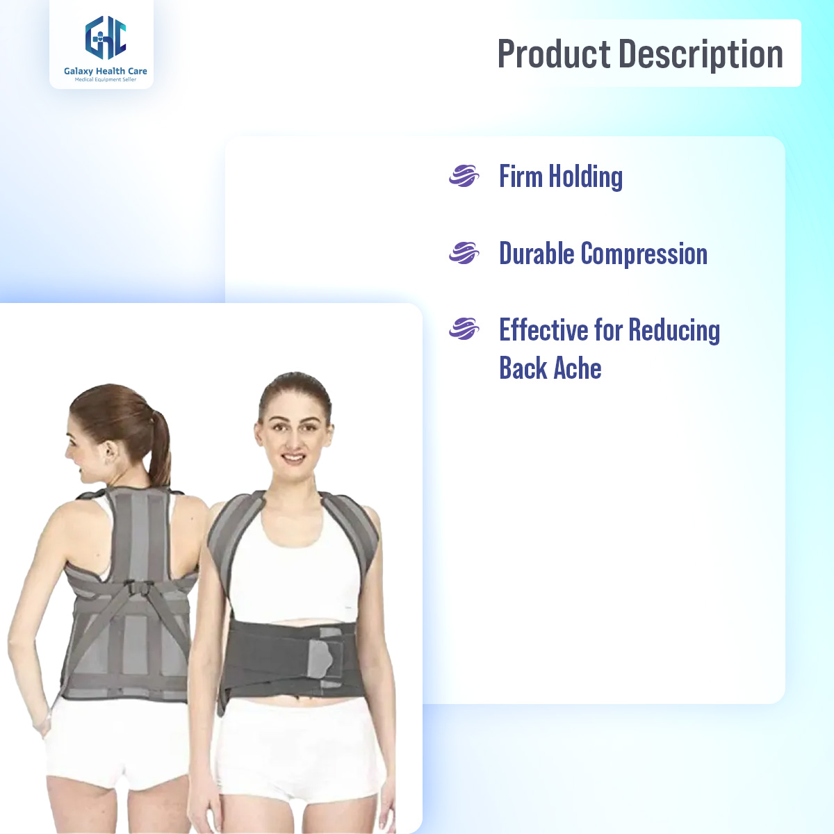 Picture of Posture Corrector Taylor Brace | Dorso Lumbar Spinal Support Belt | Lower and Upper Back Pain Relief | Magnetic Back Brace for Men & Women. - Grey