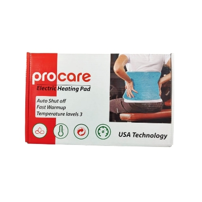 Picture of PROCARE Brand Heat It Up Electric Heating Pad for Cramp and Pain Relief | Switch Auto-Off for Moist & Dry Heat Therapy | 12X24 inch - Blue