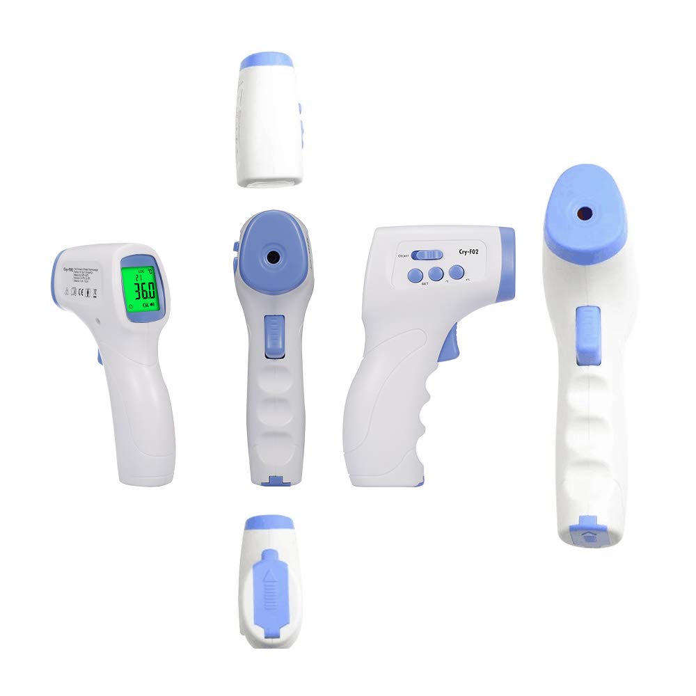 Picture of Digital Infrared Thermometer Temperature Gauge Object Non Contact Temperature Measurement Device 4 Setting Modes 99 Memories ℃ and ℉ - White