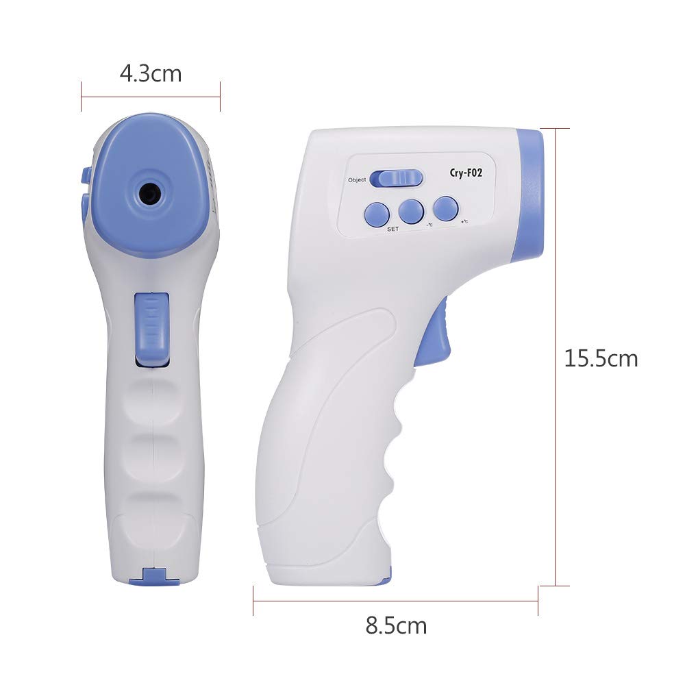 Picture of Digital Infrared Thermometer Temperature Gauge Object Non Contact Temperature Measurement Device 4 Setting Modes 99 Memories ℃ and ℉ - White