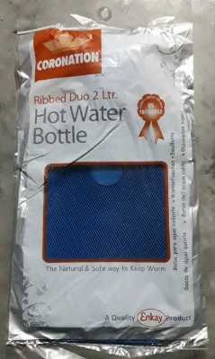 Picture of Coronation 1.5 Litres Leakproof Rubber Hot Water Bottle for Pain Relief One Side Ribbed (Backpain, Neckpain, Stomachpain)