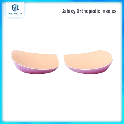 Picture of Galaxy Orthopedic Insoles Shoe Inserts Medial & Lateral Heel Wedge Lift Silicone Pads Corrective O/X Type Leg, Perfect Halfsphere Design for Bowlegs and Knock Knees - Blush Pink