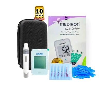 Picture of Mediron Blood Glucose Monitoring Diabetes Machine - Multicolor
