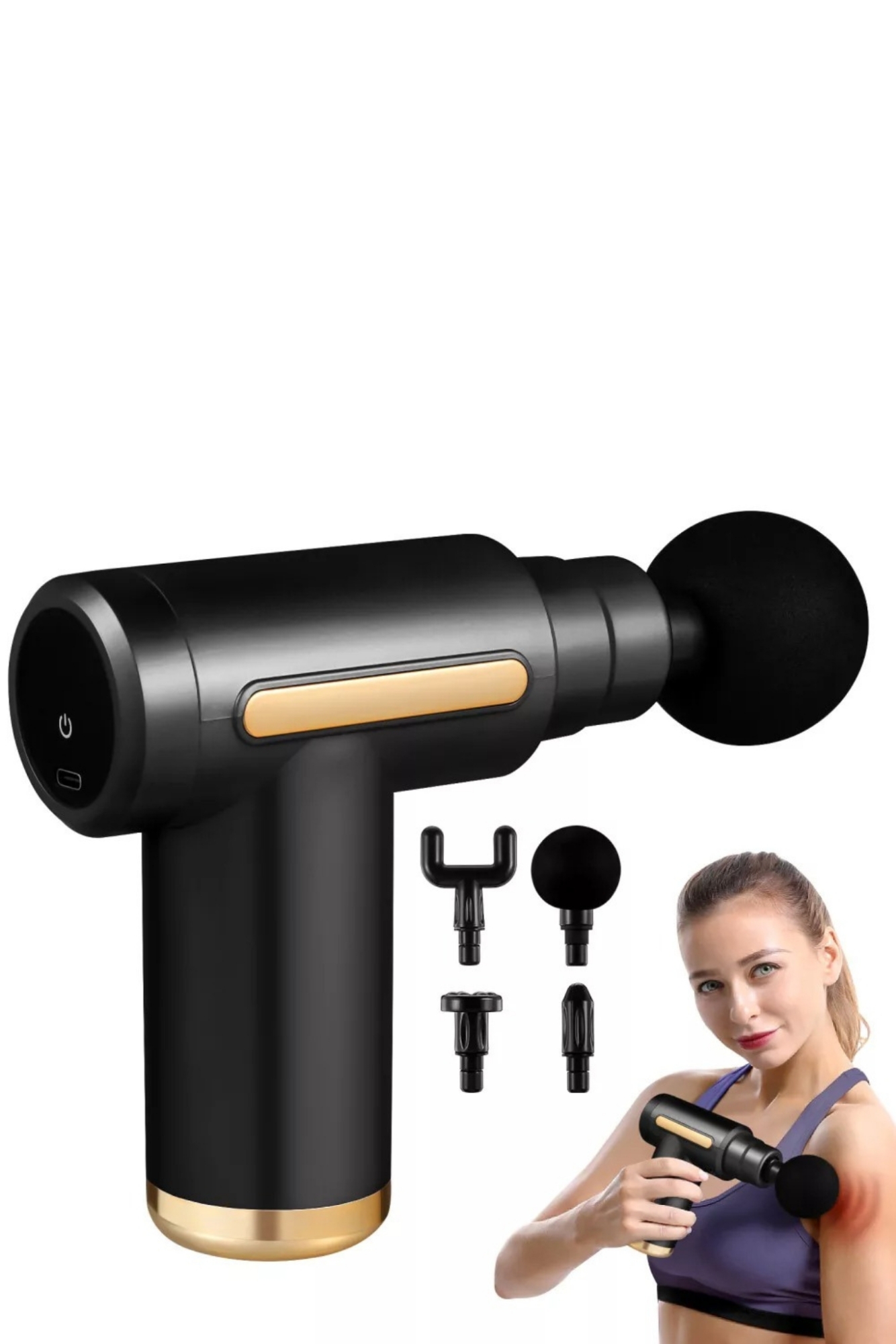 Picture of Portable mini massager deep tissue Therapy to relieve muscle soreness, used for athletes, percussion muscle massager and back massager - Multicolor