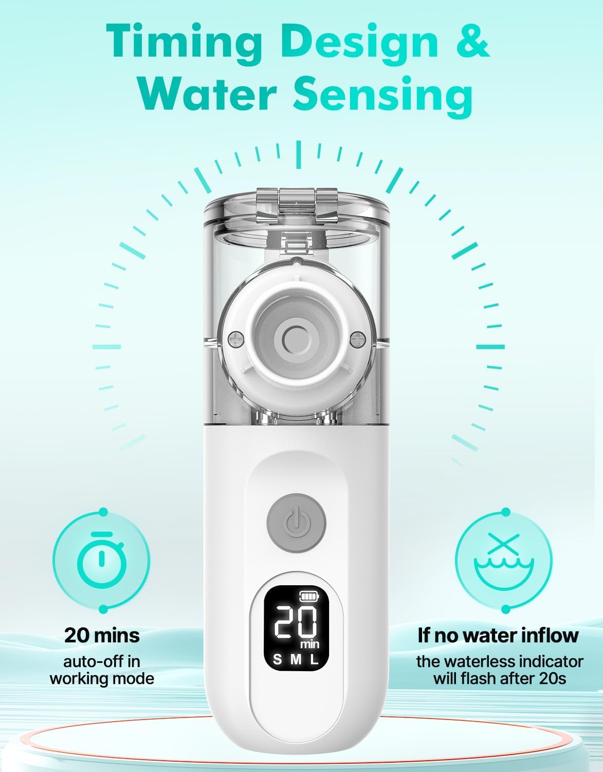 Picture of Portable Nebulizer,Nebulizer Machine for Adults and Kids Travel and Household Use, Handheld Mesh Nebulizer