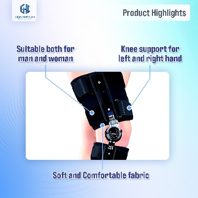 Picture of TYNOR ROM Knee Brace (Immobilization at any angle, comfortable)-Universal Size - Black