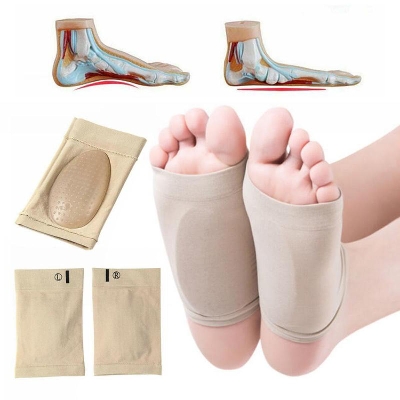 Picture of Galaxy Unisex Flat Arch Support Socks Sleeves Pad - For Foot Pain Relief/For Flat Feet - Beige