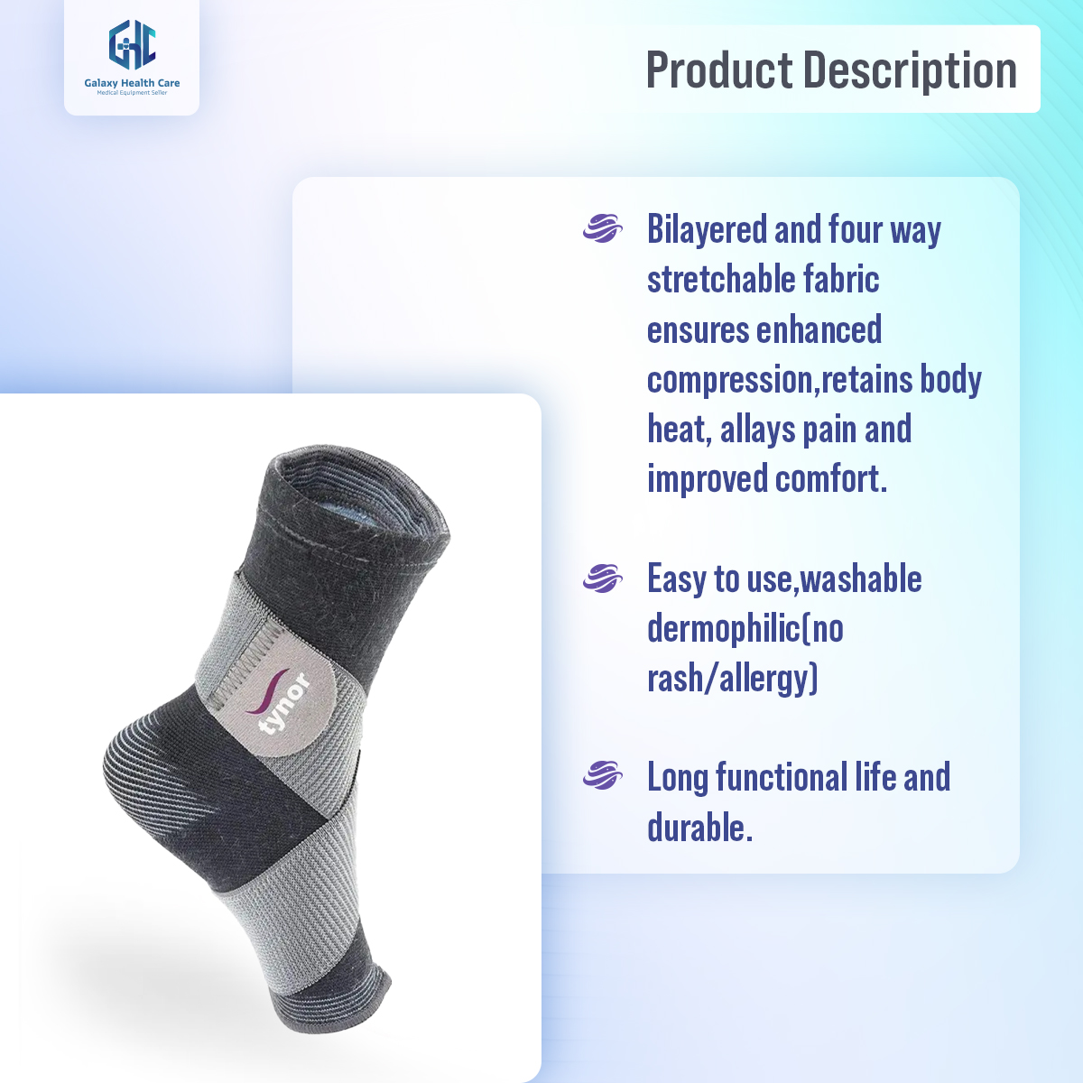 Picture of Tynor Ankle Binder - Ash