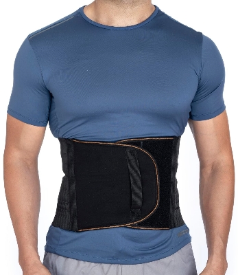 Picture of Abdominal Belt 9 Inch, Ideal for Lower Back Pain Relief, Slimming Waist, Post Delivery for Tummy Reduction, Breathable Material For Men & Women - Black