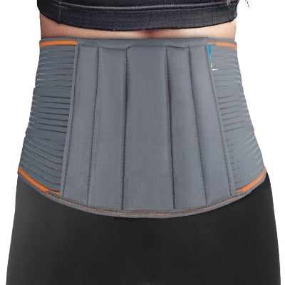 Picture of Galaxy Lumbar Support Belt Back Belt for Back Pain Relief Lumbo Sacral Belt LS Belt Waist Belt for Back Pain for Women & Men With Adjustable Strap, Lower Back support With Cushioning - Grey