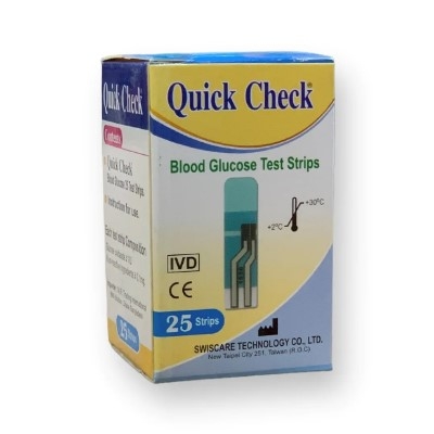 Picture of Quick Check Blood Glucose Test Strip 25's Pack - Multicolor