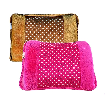 Picture of Electric heating gel pad (COMBO - PACK OF 2) hot water bag, heating bag electric Gel, Electric Hot Water bag for pain relief with soft velvet hand pocket - Hot Water Bag - Hot Water Bag - Multicolor