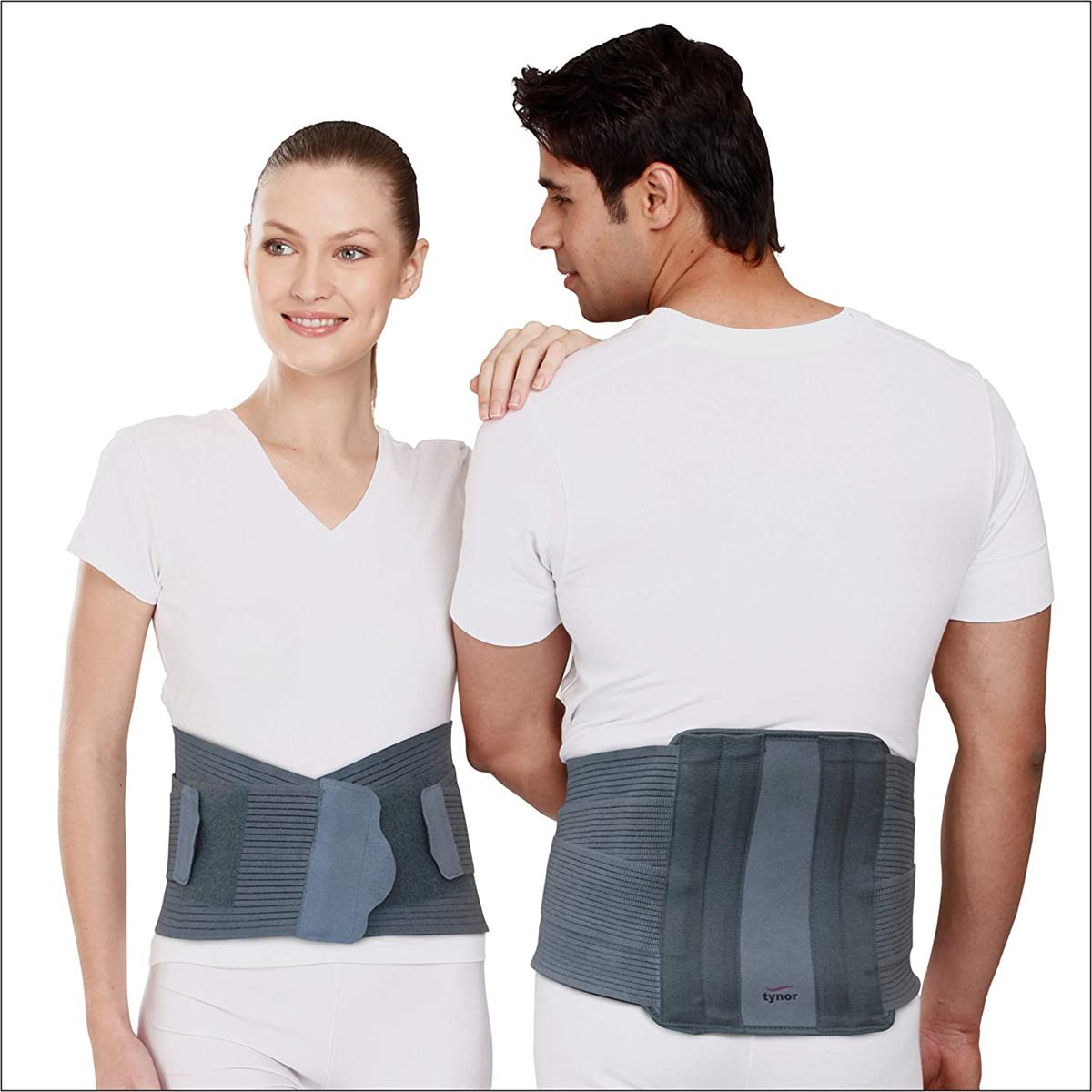 Picture of Tynor Contoured L.S. Support belt(Immobilization, Posture Correction, Back Pain Relief) - Grey