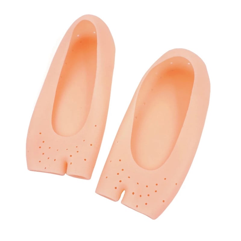 Picture of 2 Pcs/Set Soft Silicone Moisturizing Gel Socks For Foot Care Protector Relieve Dry Non-slip Feet Protection Pain Relief Patch - Beige