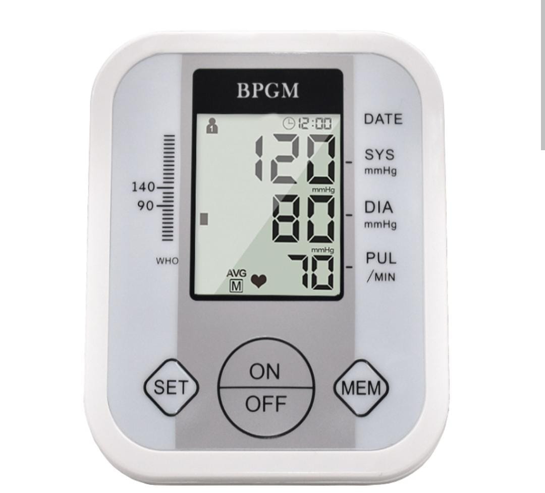 Picture of BP Machine Monitor Digital Fully Automatic Upper Arm Blood Pressure Checking Monitor with Talking Function Intellisense Technology Cuff Kit For Home Best Most Accurate Measurement- White - Multicolor