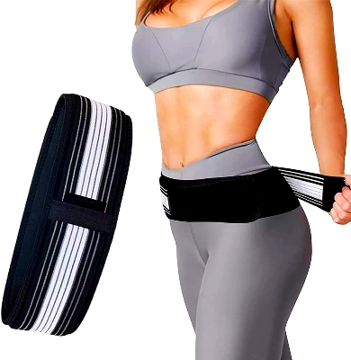 Picture of Sacroiliac SI Joint Belt for Back Pain Relief - Sciatica Pain Relief Belt for Women/Men, Adjustable Ergonomic Belt for Lower Back Support, Pelvic support, Sciatica Pain Relief Products. - Black