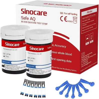 Picture of Sinocare Safe AQ Blood Glucose Test Strip – 50 Strips - Multicolor