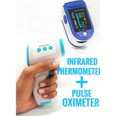 Picture of Combo Pack of Pulse Oximeter & Infrared Thermometer - White
