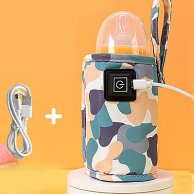 Picture of Universal USB Milk Water Warmer Baby Bottle Heater Camouflage Pink