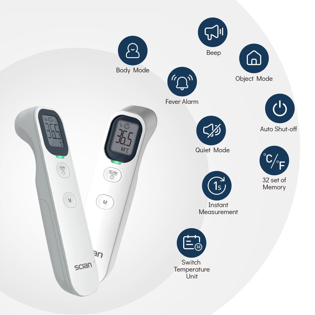 Picture of SCIAN LD-FT-100B Digital Infrared Forehead Thermometer Household Thermometers - White