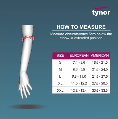 Picture of Tynor Elbow Support(Compression,Pain Relief) - Blue