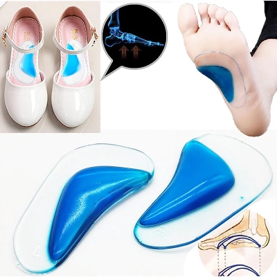 Picture of Insole Orthotic Professional Arch Support Insole Flat Foot Flatfoot Corrector Shoe Cushion Insert Silicone Gel Orthopedic Pad - White