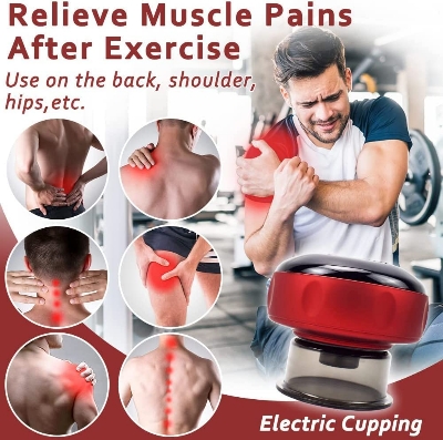 Picture of Smart Dynamic Electric Cupping Device - 5 Massage Modes with Heating Therapy, Full Body Vacuum Suction Detox Massage Machine Tools - Multicolor