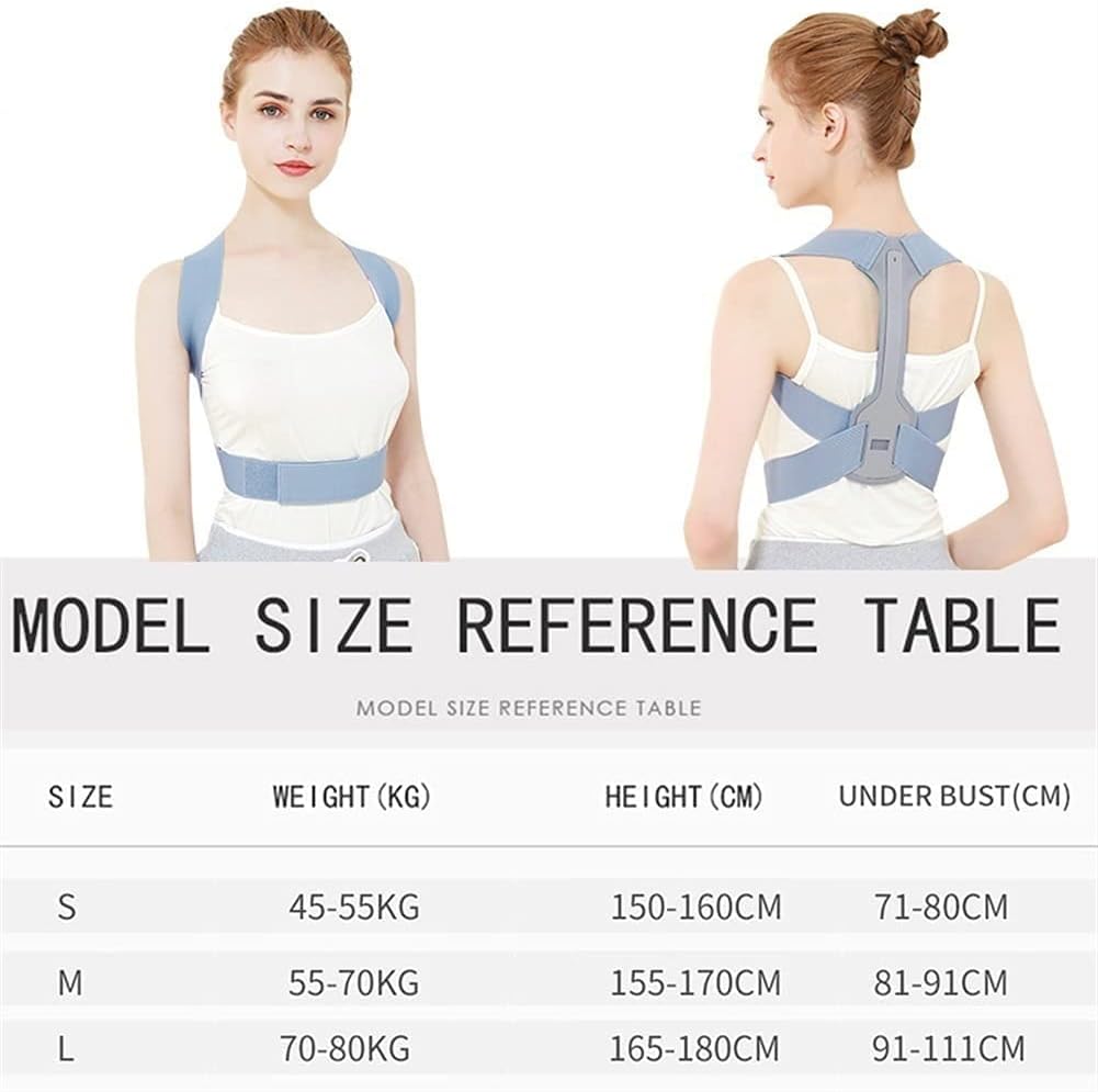 Picture of Posture Corrector Posture Correction Lower Back Pain Clavicle Spine Shoulder Support Belt Back Pain Relief Student/Adults/Unisex Easy to Use Back Posture (Color : Gray, Size : Medium)