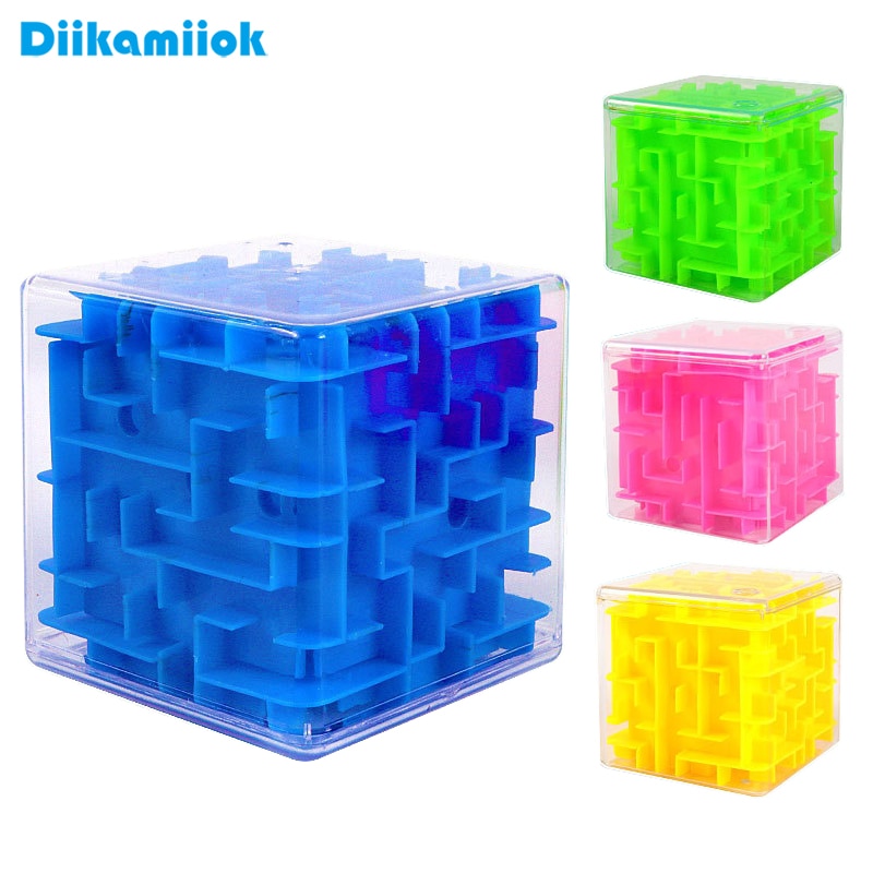 Picture of 3d Cube Maze Puzzle children Maze Puzzle Box nd Puzzles For Kids 3-14 Years Old (blue Yellow Orange) Multicolor
