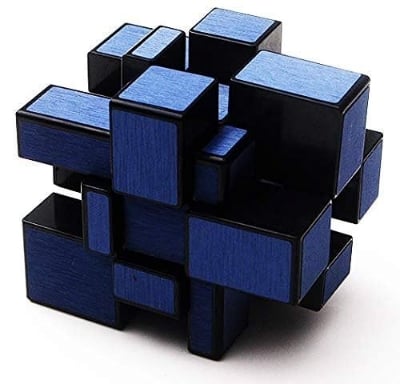 Picture of Premium QIYI Mirror Speed Cube 3x3 Dysmorphism Magic Cube Puzzle Toy Blue 
