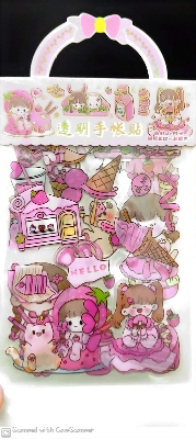 Picture of Girls cute stickers ( 3 page in every packet)