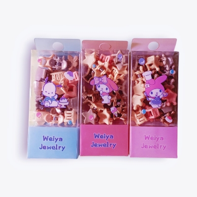 Picture of 16 Pcs Girls Mini Hair Clip Set - Multicolor