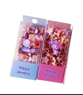 Picture of 16 Pcs Girls Mini Hair Clip Set - Multicolor