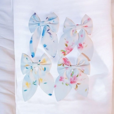 Picture of Elegant Bow Ribbon Hair Clip Fashon Accessories for Girls - Multicolor