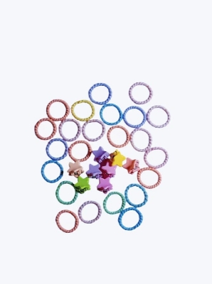 Picture of 32 Pcs Colourful Hair Accessories Set.Clips and Bands for Girl Daily Styles - Multicolor