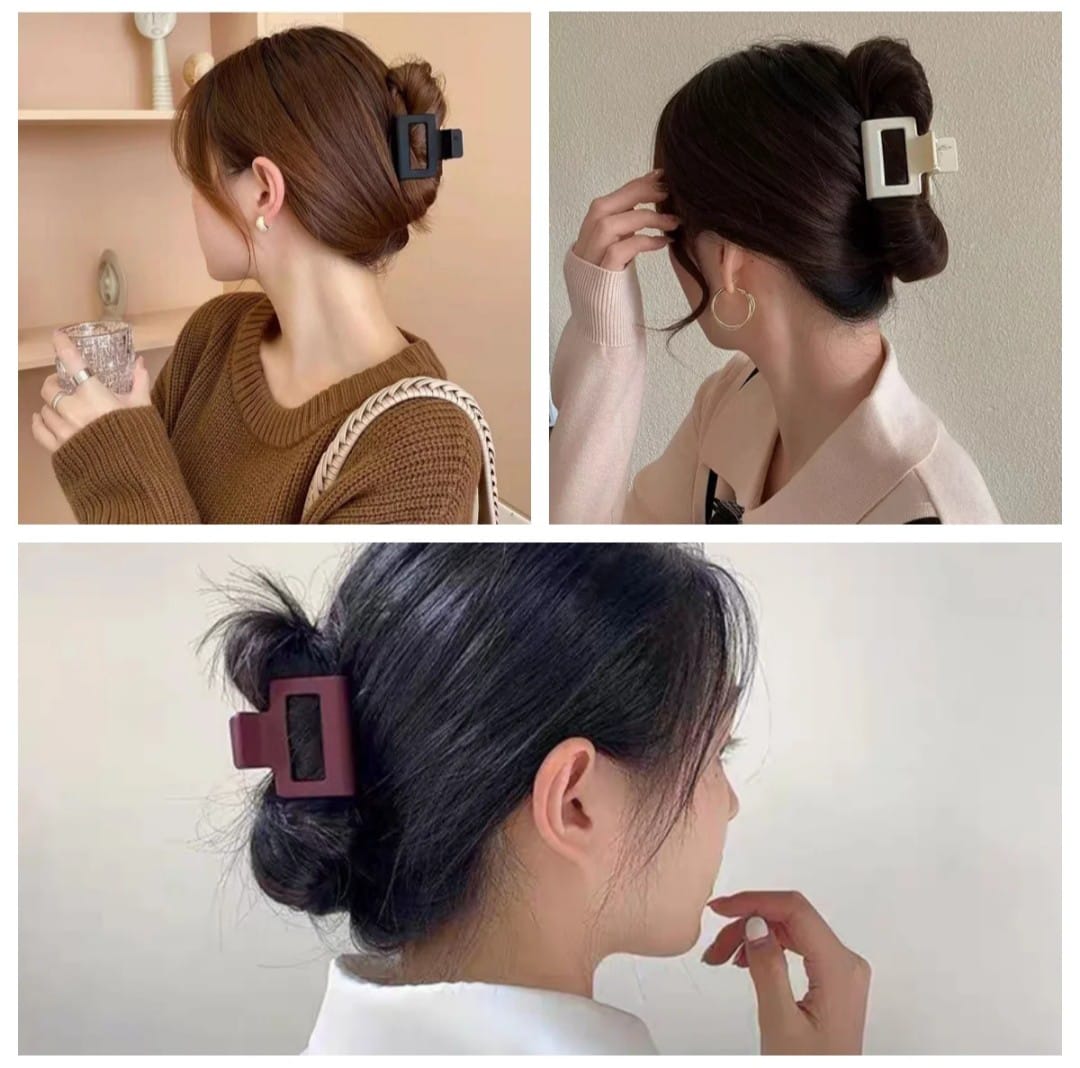 Picture of 4 Pcs Big Size Simple  Hair Clip Plastic Hair Clip big Hair  Clips - Multicolor