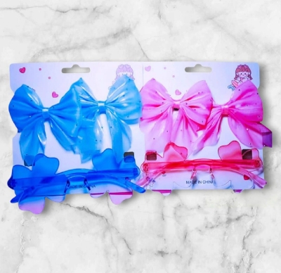 Picture of 2 Pcs Hair Clip and One Pcs Sunglass Set For  5 to 10 Years Children - Multicolor