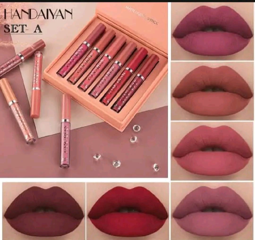 Picture of HANDAIYAN 6 Colour's Liquid Waterproof Lipsticks 
