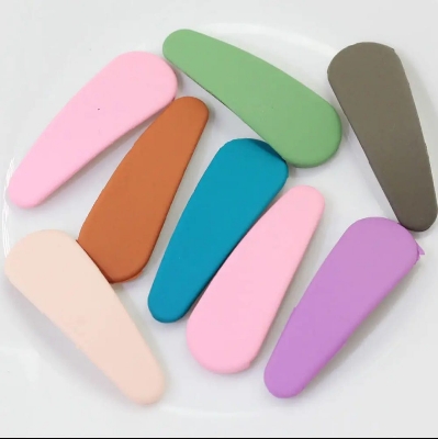 Picture of 4 pcs Pastel Colors Resin Hair Clip Girls Kids Toddler Snap Hair Clips  Assorted Hair Accessory - Multicolor