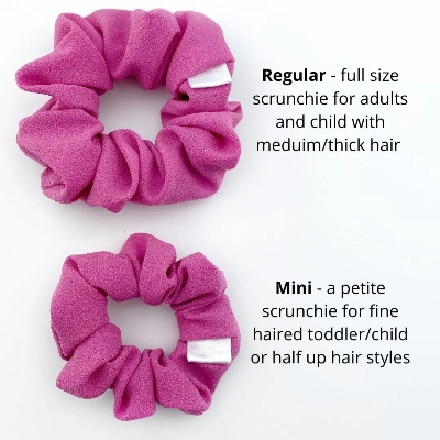 Picture of 2 pcs Linen Fabric Hair Scrunchies Custom Print Scrunchies Ties Hair Bun Scrunchy For Girls Women Ladies - Multicolor